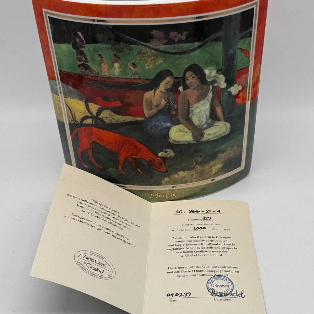 Goebel Artis Orbis Paul Gauguin Arearea Porcelain Vase Limited Edition 0229/1000